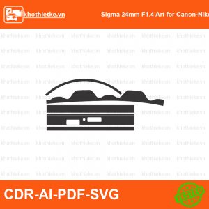 Sigma 24mm F1.4 Art for Sony Lens File thiết kế Skin máy ảnh & Lens, Template Vector chuẩn cắt decal | KhoThiếtKế.vn