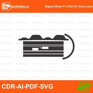 Sigma 24mm f1.4 DG DN Art File thiết kế Skin máy ảnh & Lens, Template Vector chuẩn cắt decal | KhoThiếtKế.vn