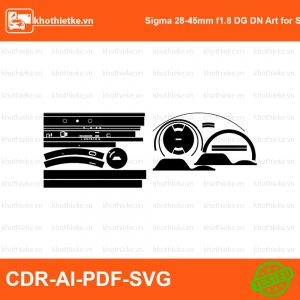 Sigma 30 A DC HSM For Canon File thiết kế Skin máy ảnh & Lens, Template Vector chuẩn cắt decal | KhoThiếtKế.vn