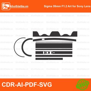 Sigma 35mm F1.4 Art for Canon  Nikon Lens File thiết kế Skin máy ảnh & Lens, Template Vector chuẩn cắt decal | KhoThiếtKế.vn