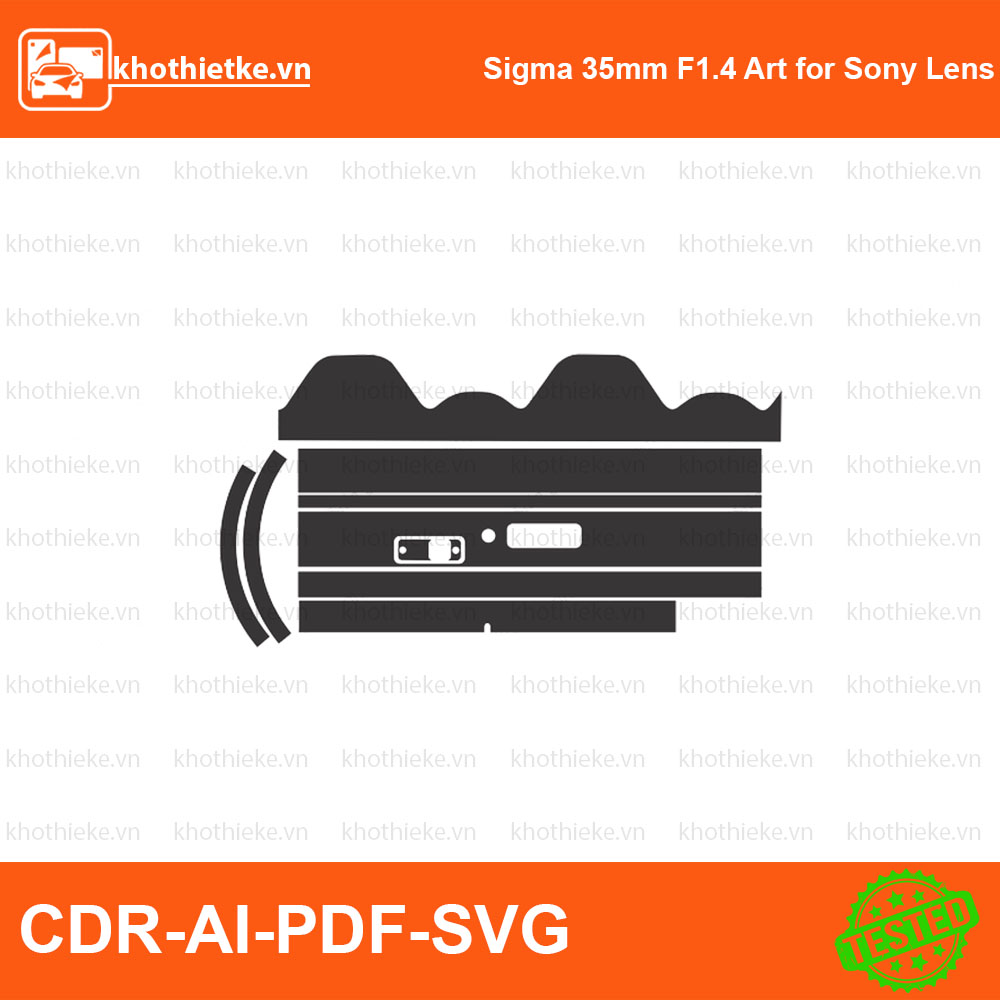 Sigma 35mm f1.4 DG DN Art For Sony E File thiết kế Skin máy ảnh & Lens, Template Vector chuẩn cắt decal | KhoThiếtKế.vn