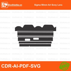 Sigma 50mm F1.4 Art for Sony Lens File thiết kế Skin máy ảnh & Lens, Template Vector chuẩn cắt decal | KhoThiếtKế.vn