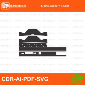 Sigma 56mm 1.4 DC DN Lens File thiết kế Skin máy ảnh & Lens, Template Vector chuẩn cắt decal | KhoThiếtKế.vn