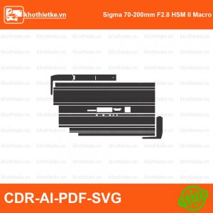 Sigma 70mm F2.8 DG Marco for Sony Lens File thiết kế Skin máy ảnh & Lens, Template Vector chuẩn cắt decal | KhoThiếtKế.vn