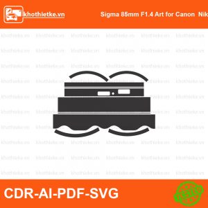 Sigma 85mm F1.4 art for Sony Lens File thiết kế Skin máy ảnh & Lens, Template Vector chuẩn cắt decal | KhoThiếtKế.vn
