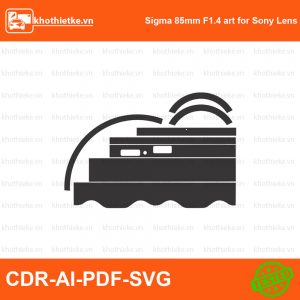 Sigma 85mm f1.4 DG DN Art for Sony E 2020 File thiết kế Skin máy ảnh & Lens, Template Vector chuẩn cắt decal | KhoThiếtKế.vn