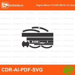 Sigma 85mm f1.4 DG DN Art for Sony E File thiết kế Skin máy ảnh & Lens, Template Vector chuẩn cắt decal | KhoThiếtKế.vn