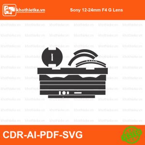 Sony 12-24mm F4 G Lens File thiết kế Skin máy ảnh & Lens, Template Vector chuẩn cắt decal | KhoThiếtKế.vn