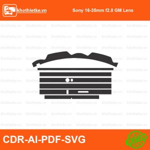 Sony 16-35mm f2.8 GM Lens File thiết kế Skin máy ảnh & Lens, Template Vector chuẩn cắt decal | KhoThiếtKế.vn