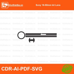 Sony 16-50mm kit Lens File thiết kế Skin máy ảnh & Lens, Template Vector chuẩn cắt decal | KhoThiếtKế.vn
