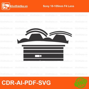 Sony 18-105mm F4 Lens File thiết kế Skin máy ảnh & Lens, Template Vector chuẩn cắt decal | KhoThiếtKế.vn