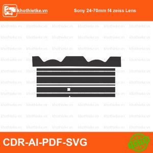 Sony 24-70mm f4 zeiss Lens File thiết kế Skin máy ảnh & Lens, Template Vector chuẩn cắt decal | KhoThiếtKế.vn