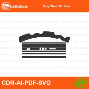 Sony 24mm Gm Lens File thiết kế Skin máy ảnh & Lens, Template Vector chuẩn cắt decal | KhoThiếtKế.vn