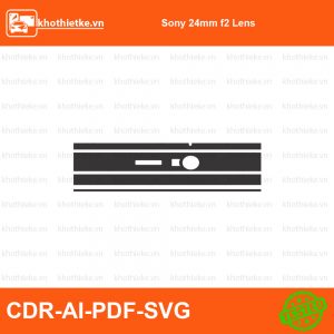Sony 24mm f2 Lens File thiết kế Skin máy ảnh & Lens, Template Vector chuẩn cắt decal | KhoThiếtKế.vn