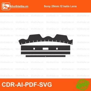 Sony 25mm f2 batis Lens File thiết kế Skin máy ảnh & Lens, Template Vector chuẩn cắt decal | KhoThiếtKế.vn