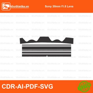 Sony 35mm f1.8 Lens File thiết kế Skin máy ảnh & Lens, Template Vector chuẩn cắt decal | KhoThiếtKế.vn