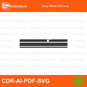Sony 35mm f2.8 Lens File thiết kế Skin máy ảnh & Lens, Template Vector chuẩn cắt decal | KhoThiếtKế.vn