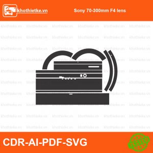 Sony 70-300mm F4 lens File thiết kế Skin máy ảnh & Lens, Template Vector chuẩn cắt decal | KhoThiếtKế.vn