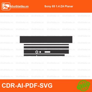 Sony 85 1.4 ZA Planar File thiết kế Skin máy ảnh & Lens, Template Vector chuẩn cắt decal | KhoThiếtKế.vn