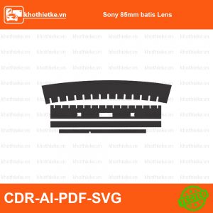 Sony 85mm batis Lens File thiết kế Skin máy ảnh & Lens, Template Vector chuẩn cắt decal | KhoThiếtKế.vn