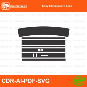 Sony 90mm macro Lens File thiết kế Skin máy ảnh & Lens, Template Vector chuẩn cắt decal | KhoThiếtKế.vn