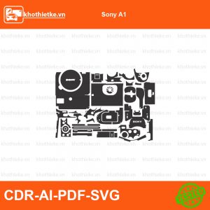 Sony A6000 File thiết kế Skin máy ảnh & Lens, Template Vector chuẩn cắt decal | KhoThiếtKế.vn