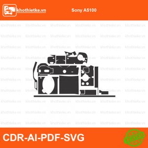 Sony A6300 File thiết kế Skin máy ảnh & Lens, Template Vector chuẩn cắt decal | KhoThiếtKế.vn