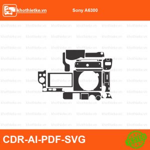 Sony A6500 File thiết kế Skin máy ảnh & Lens, Template Vector chuẩn cắt decal | KhoThiếtKế.vn
