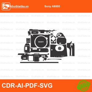 Sony A7 II File thiết kế Skin máy ảnh & Lens, Template Vector chuẩn cắt decal | KhoThiếtKế.vn