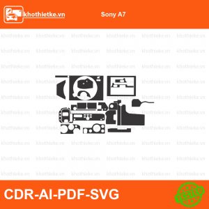 Sony A73 SX File thiết kế Skin máy ảnh & Lens, Template Vector chuẩn cắt decal | KhoThiếtKế.vn
