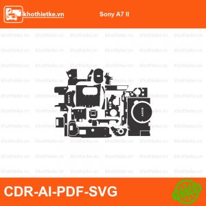 Sony A7 File thiết kế Skin máy ảnh & Lens, Template Vector chuẩn cắt decal | KhoThiếtKế.vn