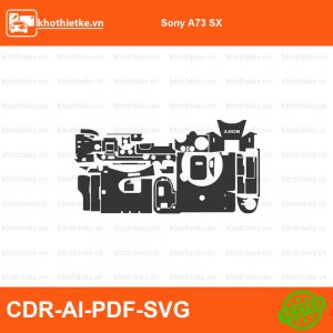 Sony A7C File thiết kế Skin máy ảnh & Lens, Template Vector chuẩn cắt decal | KhoThiếtKế.vn