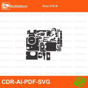 Sony A9 II File thiết kế Skin máy ảnh & Lens, Template Vector chuẩn cắt decal | KhoThiếtKế.vn