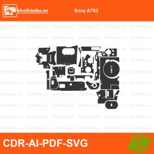 Sony A9 File thiết kế Skin máy ảnh & Lens, Template Vector chuẩn cắt decal | KhoThiếtKế.vn