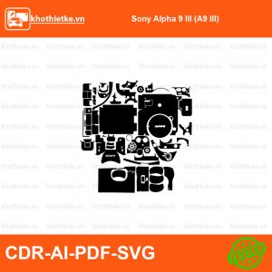 Sony Alpha A6700 File thiết kế Skin máy ảnh & Lens, Template Vector chuẩn cắt decal | KhoThiếtKế.vn