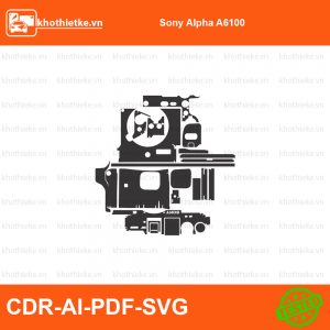 Sony Alpha A7 Mark IV Skin Wrap Template Vector File thiết kế Skin máy ảnh & Lens, Template Vector chuẩn cắt decal | KhoThiếtKế.vn