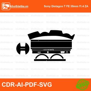 Sony Distagon T FE 35mm f1.4 ZA File thiết kế Skin máy ảnh & Lens, Template Vector chuẩn cắt decal | KhoThiếtKế.vn