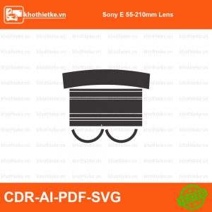 Sony E 55-210mm Lens File thiết kế Skin máy ảnh & Lens, Template Vector chuẩn cắt decal | KhoThiếtKế.vn