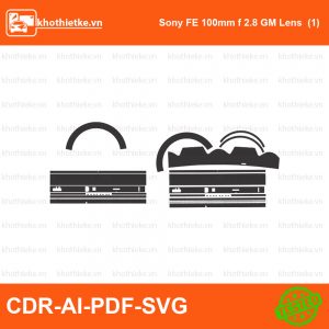 Sony FE 100mm f 2.8 GM Lens  (1) File thiết kế Skin máy ảnh & Lens, Template Vector chuẩn cắt decal | KhoThiếtKế.vn