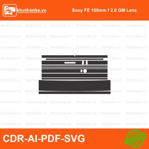 Sony FE 100mm f 2.8 GM Lens File thiết kế Skin máy ảnh & Lens, Template Vector chuẩn cắt decal | KhoThiếtKế.vn