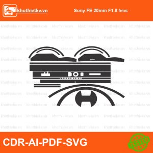 Sony FE 20mm F1.8 lens File thiết kế Skin máy ảnh & Lens, Template Vector chuẩn cắt decal | KhoThiếtKế.vn