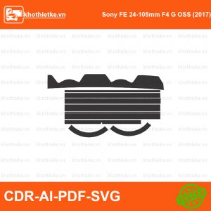 Sony FE 24-105mm F4 G OSS (2017) File thiết kế Skin máy ảnh & Lens, Template Vector chuẩn cắt decal | KhoThiếtKế.vn