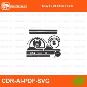 Sony FE 24-50mm F2.8 G File thiết kế Skin máy ảnh & Lens, Template Vector chuẩn cắt decal | KhoThiếtKế.vn