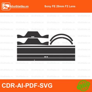 Sony FE 28mm F2 Lens File thiết kế Skin máy ảnh & Lens, Template Vector chuẩn cắt decal | KhoThiếtKế.vn