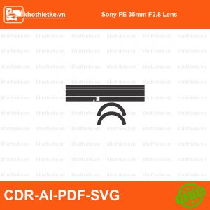 Sony FE 35mm F2.8 Lens File thiết kế Skin máy ảnh & Lens, Template Vector chuẩn cắt decal | KhoThiếtKế.vn