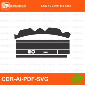 Sony FE 35mm f1.8 Lens File thiết kế Skin máy ảnh & Lens, Template Vector chuẩn cắt decal | KhoThiếtKế.vn
