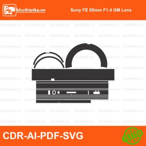 Sony FE 85mm F1.4 GM Lens File thiết kế Skin máy ảnh & Lens, Template Vector chuẩn cắt decal | KhoThiếtKế.vn