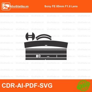 Sony FE 85mm F1.8 Lens File thiết kế Skin máy ảnh & Lens, Template Vector chuẩn cắt decal | KhoThiếtKế.vn