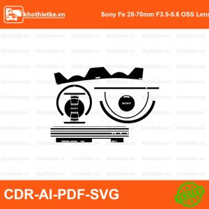 Sony Fe 28-70mm F3.5-5.6 OSS Lens File thiết kế Skin máy ảnh & Lens, Template Vector chuẩn cắt decal | KhoThiếtKế.vn