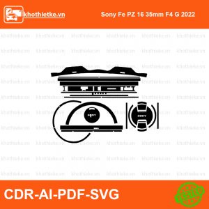 Sony Fe PZ 16 35mm F4 G 2022 File thiết kế Skin máy ảnh & Lens, Template Vector chuẩn cắt decal | KhoThiếtKế.vn